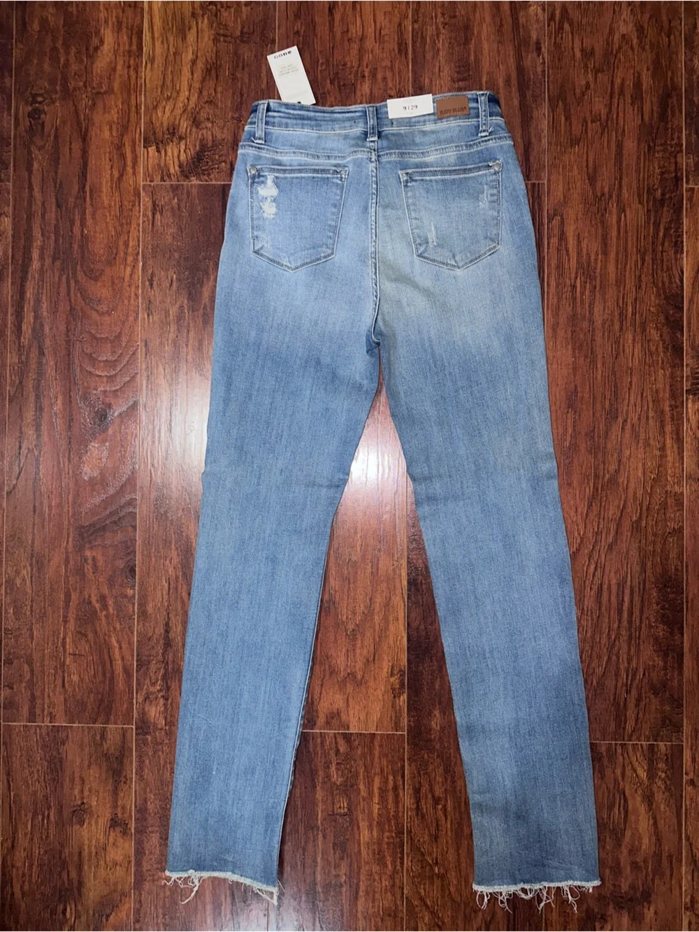 Judy Blue Light Blue Distressed Skinny Jeans